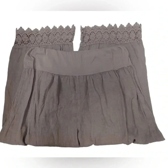 Viola Borghi Linen Wide Leg Capri Size Medium - Picture 5 of 7